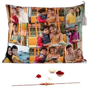 Photo Pillow for Raksha Bandhan with Custom Print