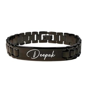 Personalized Name Bracelet Adjustable Custom Engraved Gift for Men and Women – Cool Art