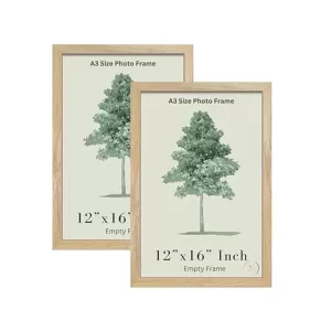 A3 size photo frame set of 2 in beige color, perfect for wall artwork, paintings, and home decoration by COOL Art Studio.