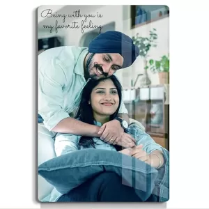 Antique golden metal photo frame with embossed palm tree design, 6x8 inch, for wall or table display, decorative and gift-worthy Antique Golden Photo Frame for Home Decor