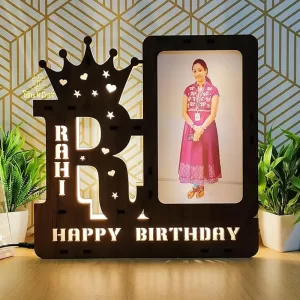 COOL ART Personalized Wooden Photo LED Gift – Customized engraved wooden lamp with personal photo and LED lighting, perfect for birthdays, anniversaries, and romantic occasions.