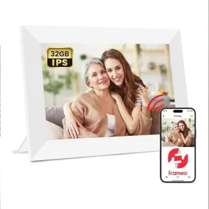COOL ART 10.1 Inch White Wi-Fi Digital Photo Frame with 32GB Storage, Touch Screen, Instant Sharing, Slideshow, Auto-Rotate and Stereo Speakers Wi-Fi Digital Photo Frame 10.1 Inch