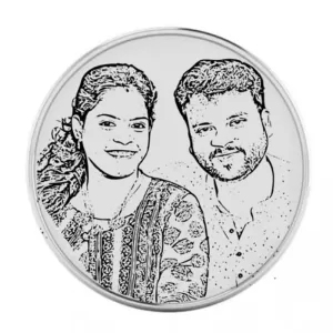 Personalized 10 Grams 999 Pure Silver Coin with Custom Photo Engraving – COOL ART Gift for Anniversary, Birthday, Valentine’s Day, Retirement & Festive Occasions Photo Engraved Silver Coin