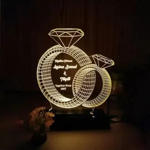 Acrylic Personalized 3D Illusion LED Lamp Gift with Custom Name Engraving