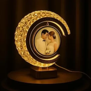 Anniversary Gift for Wife LED Photo Lamp with customized photos, personalized couple lamp, romantic gift for husband and wife special occasions