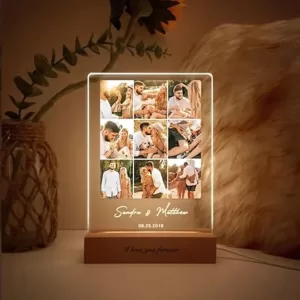Personalized LED Couple Photo Frame with custom photo and text – Perfect gift for anniversary, wedding, or birthday