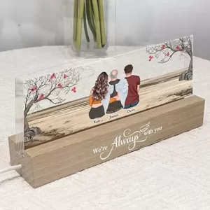 Personalized Couple LED Photo Frame Gift with acrylic design and LED light – perfect wedding, anniversary & birthday present