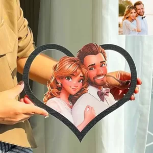 Ghibli LED Night Lamp for Couples with warm LED glow, personalized anime-themed gift for birthdays, anniversaries, or weddings