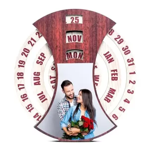 Personalized Wooden Photo Calendar with sublimation photo print, custom desk keepsake for home and office by COOL ART