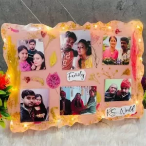 Personalized Resin Photo Frame by COOL ART – Custom Photo Frame with Name, Perfect Home Décor Gift for Birthday, Anniversary, or Wedding