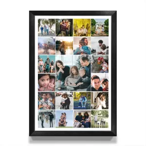 Personalised Photo Collage Frame by COOL ART – Holds 21 photos, perfect for couples, wall décor, bedrooms, living rooms, and gifting