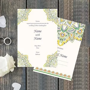 Elegant Personalized Wedding Invitation Cards with Envelope by COOL ART
