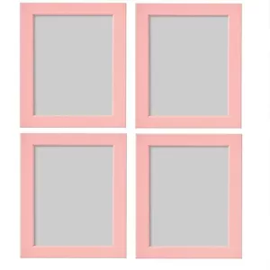 Light pink 5x7 inch wooden photo frames by COOL ART, pack of 4 Light Pink Photo Frame Set