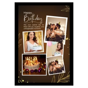 Customized Happy Birthday Photo Frame 24x36 Inches by COOL ART