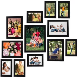 MDF Collage Photo Frames Set of 12 for Family Wall Décor